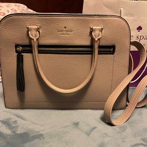 Kate Spade Kalen Chester Street Bag in Almond w/Black trim